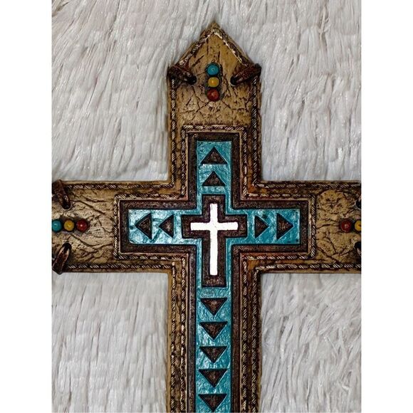 NWOT Montana West 12” Western Tooled Lord Hear My Prayer Wall Cross - Picture 2 of 7